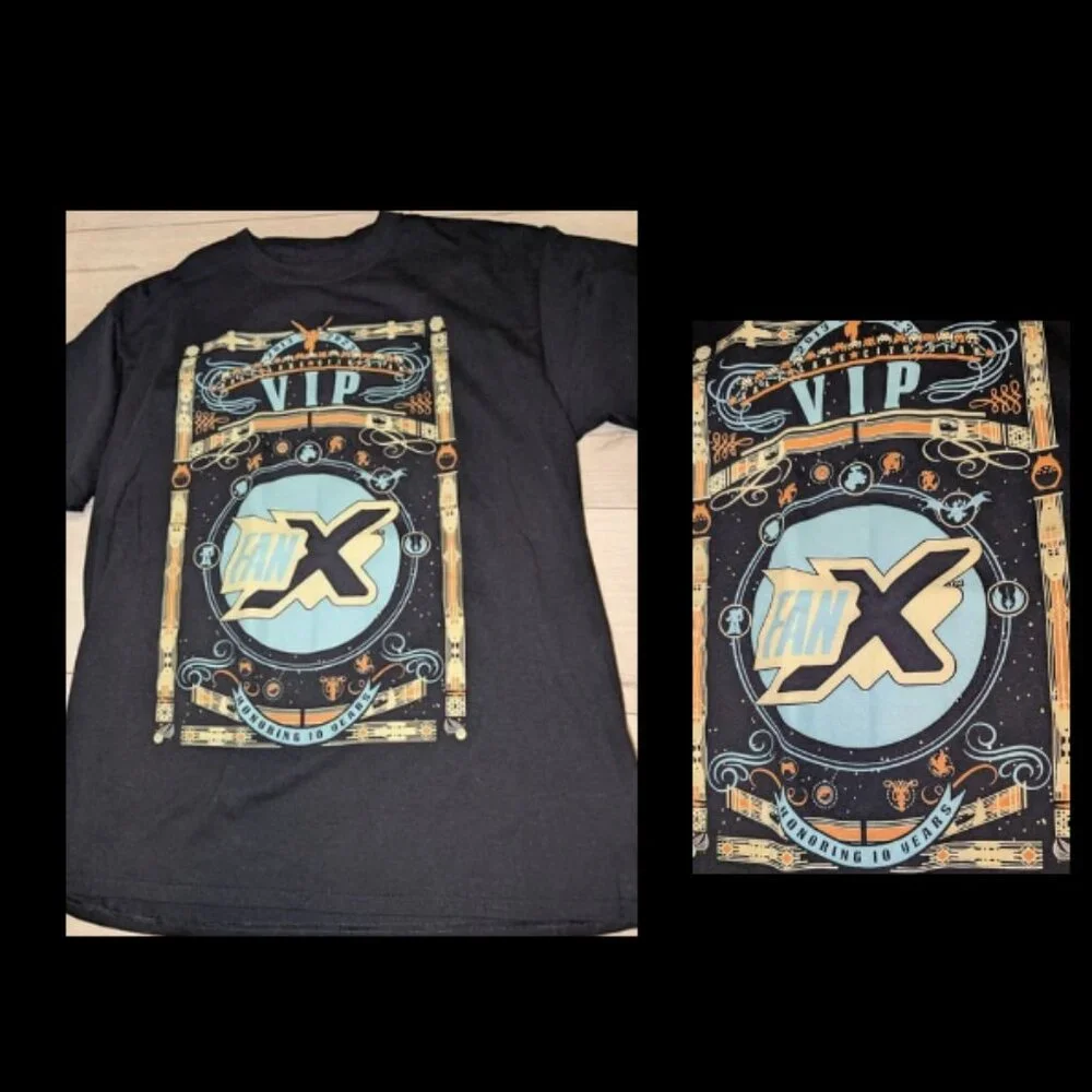 Comic Con FanX 2013-2023 VIP Salt Lake City Ut Honoring 10 Years Mens Shirt L
